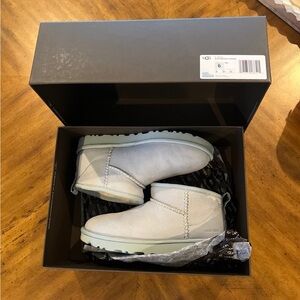 UGG x Madhappy pale blue mini booties